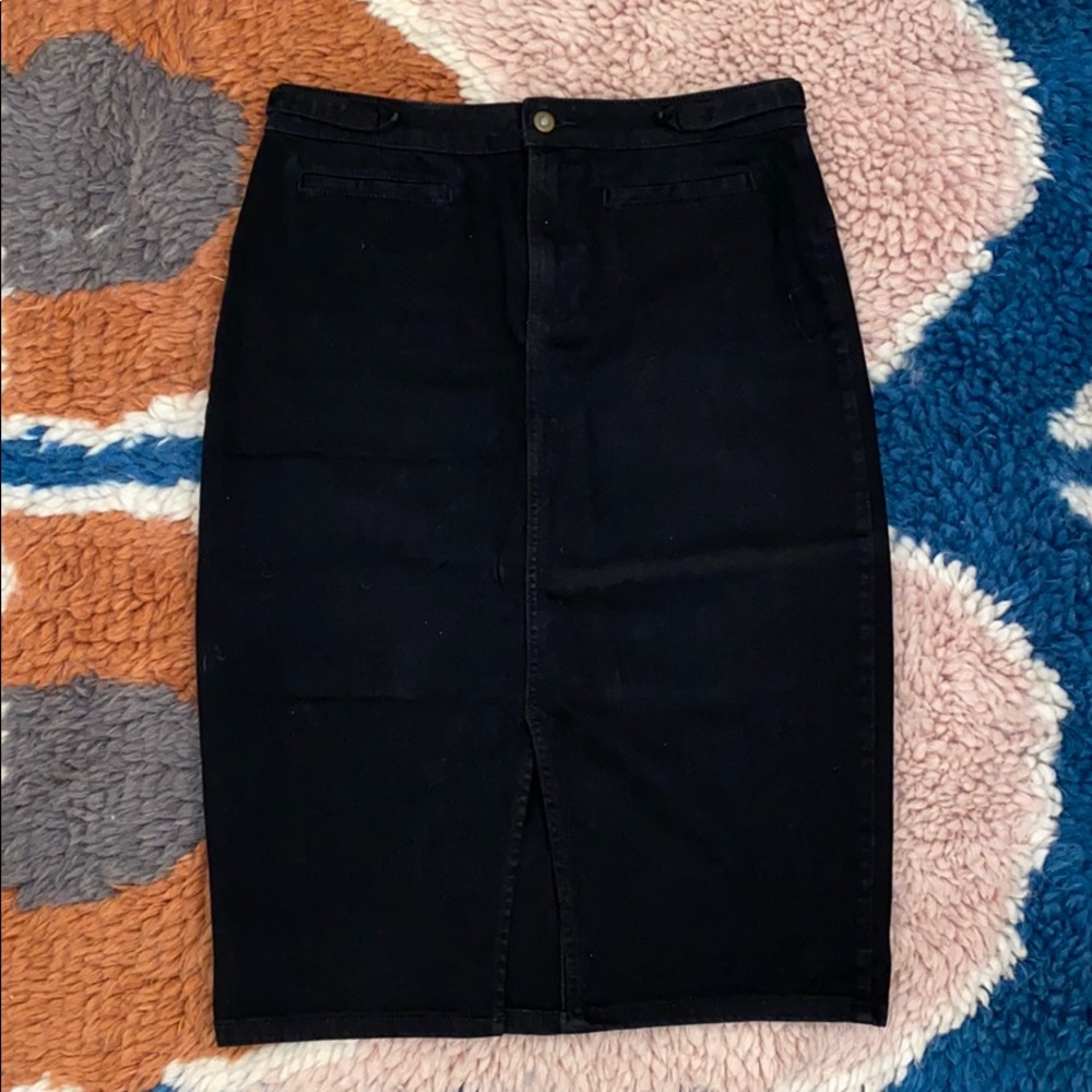 Black Pilcro and Letter Press Midi Skirt Size 10